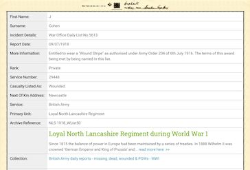 Military Record