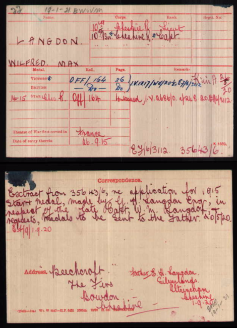 Medal card