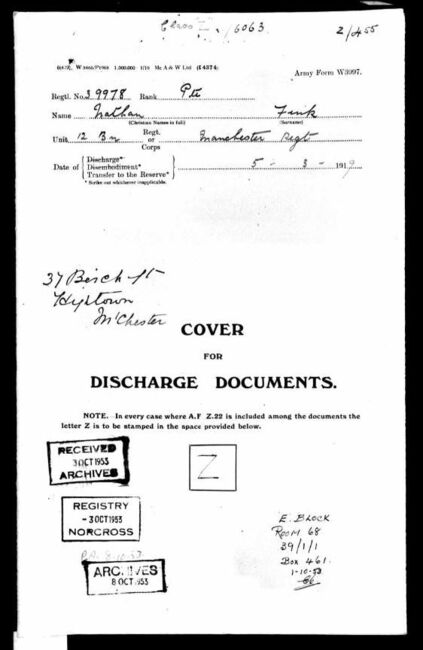 Discharge papers