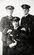 Mendel in uniform with brother Joe and friend Joe Feldman (seated)