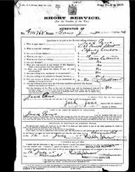 Short Service Record for Jack Gans