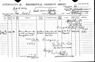 Conduct Sheet