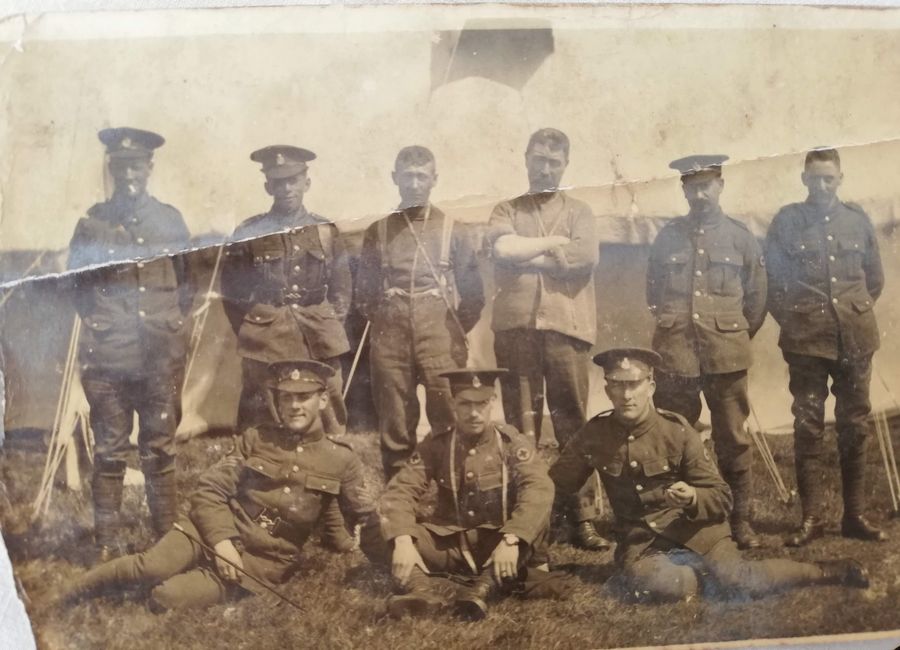 Jacob in uniform with his unit 