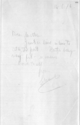 One of his letters home