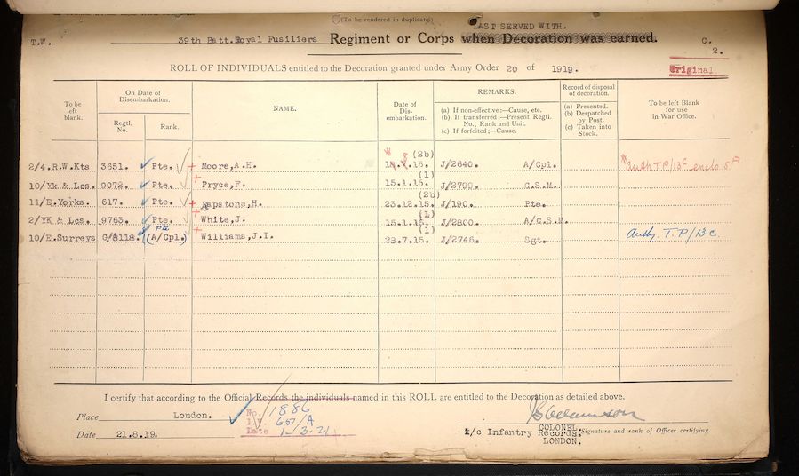 Military Record