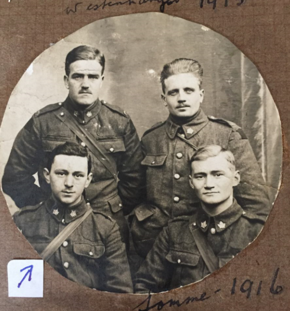 At the Somme in 1916, left bottom corner