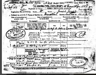 Joseph's Army service record