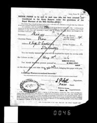 Army Service record