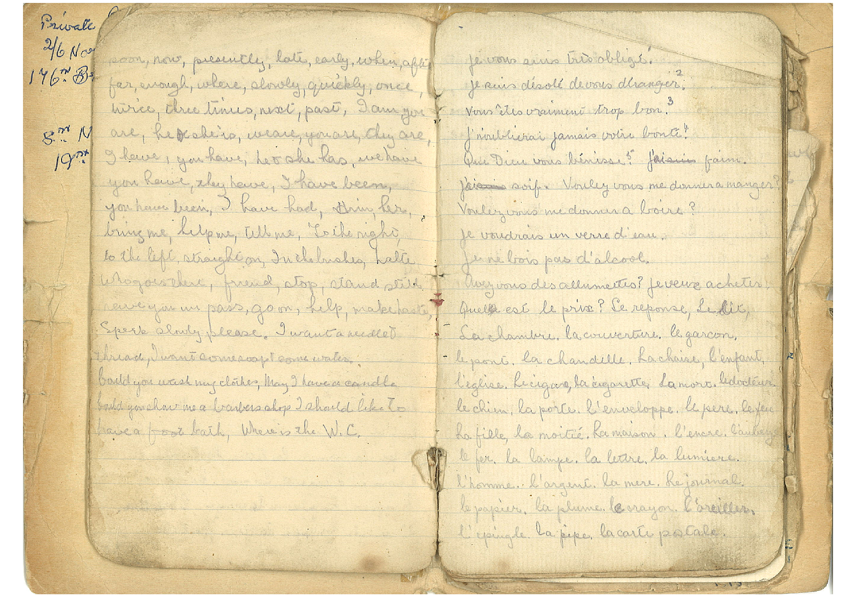 Private Louis Harris diary