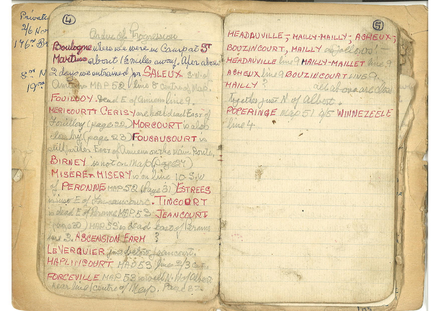 Private Louis Harris diary