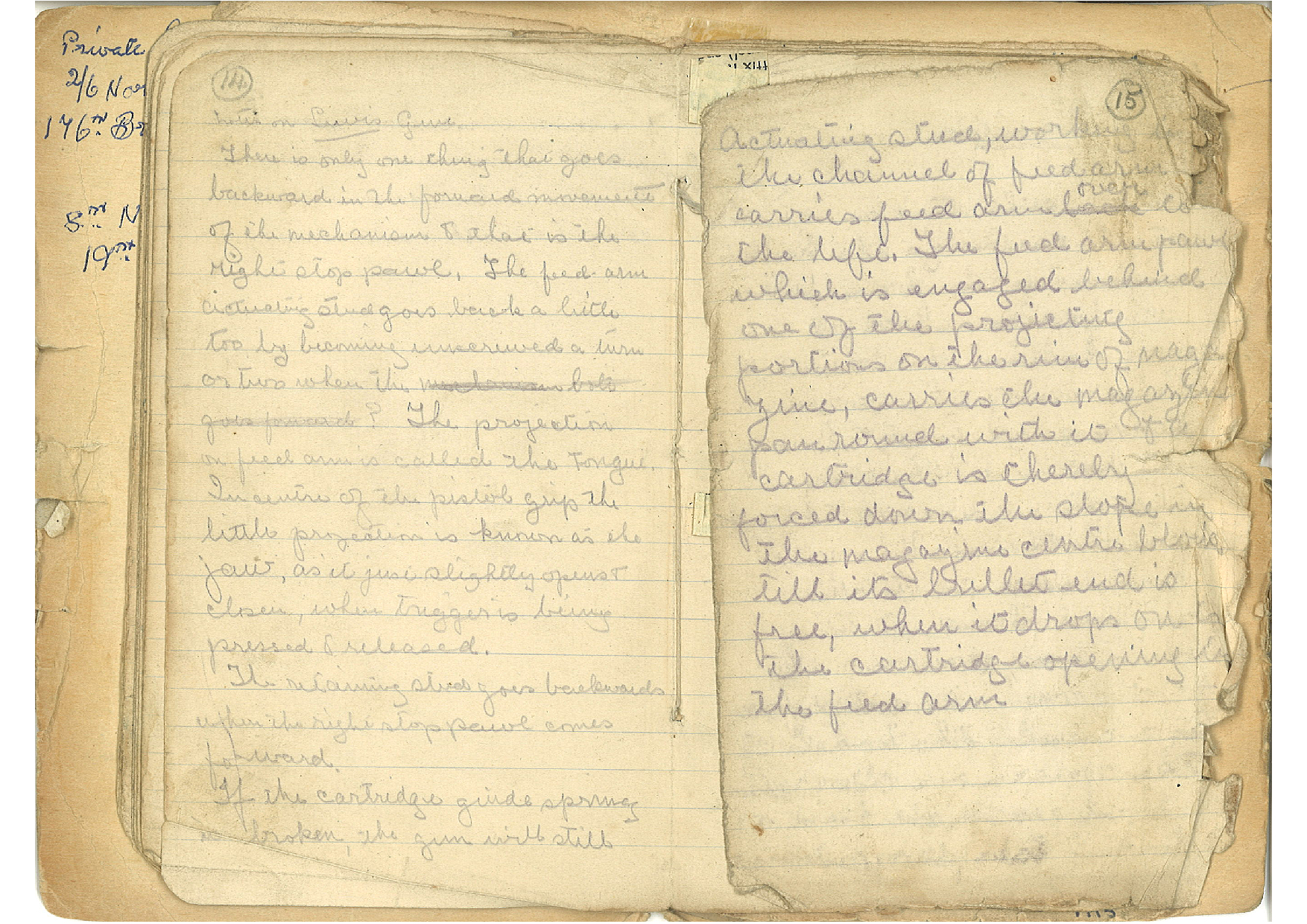 Private Louis Harris diary