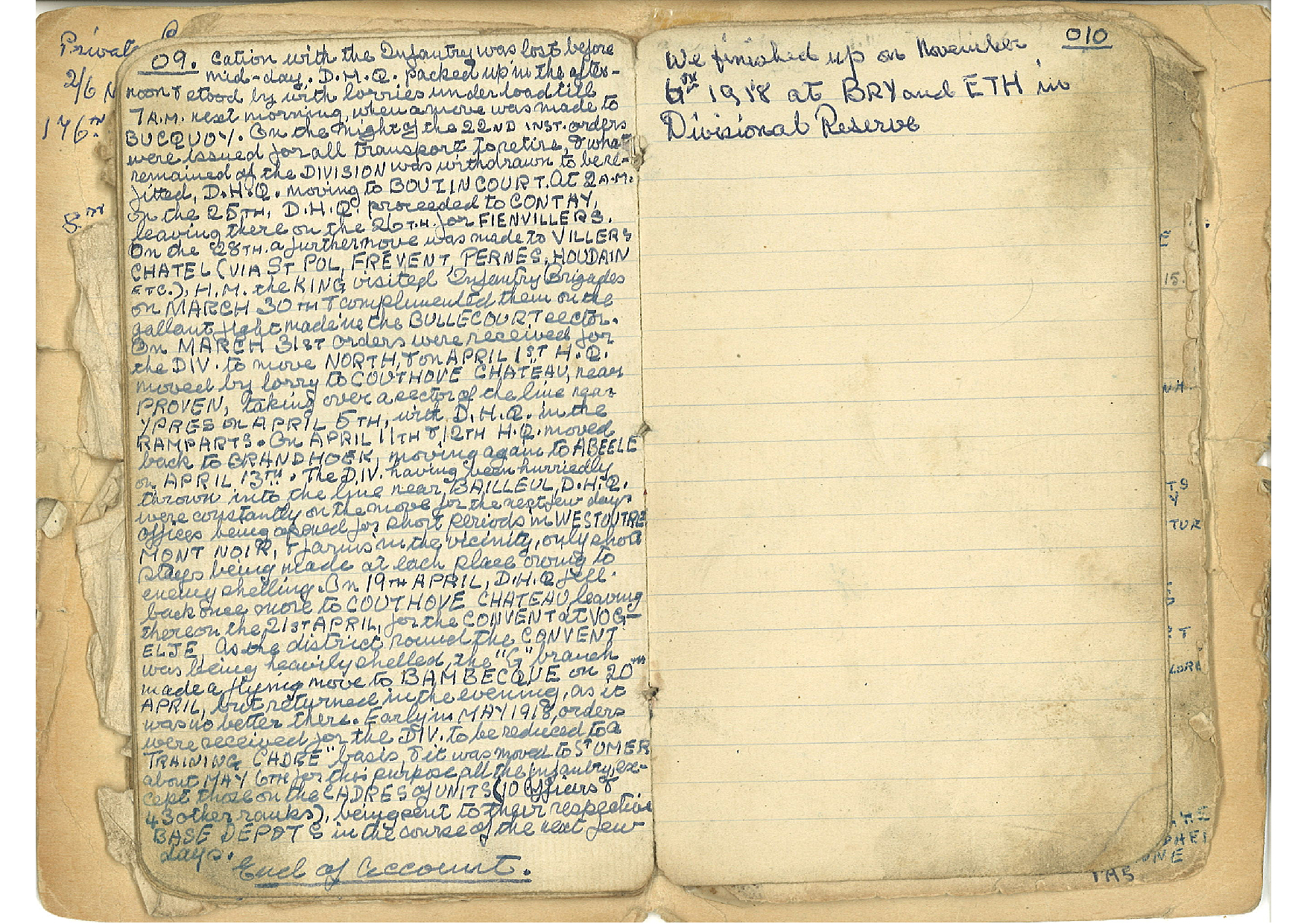 Private Louis Harris diary