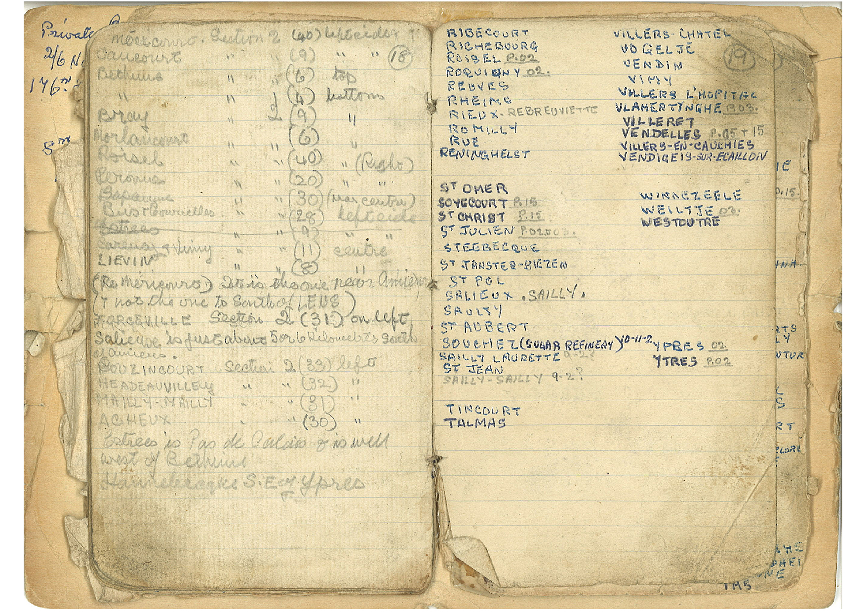 Private Louis Harris diary