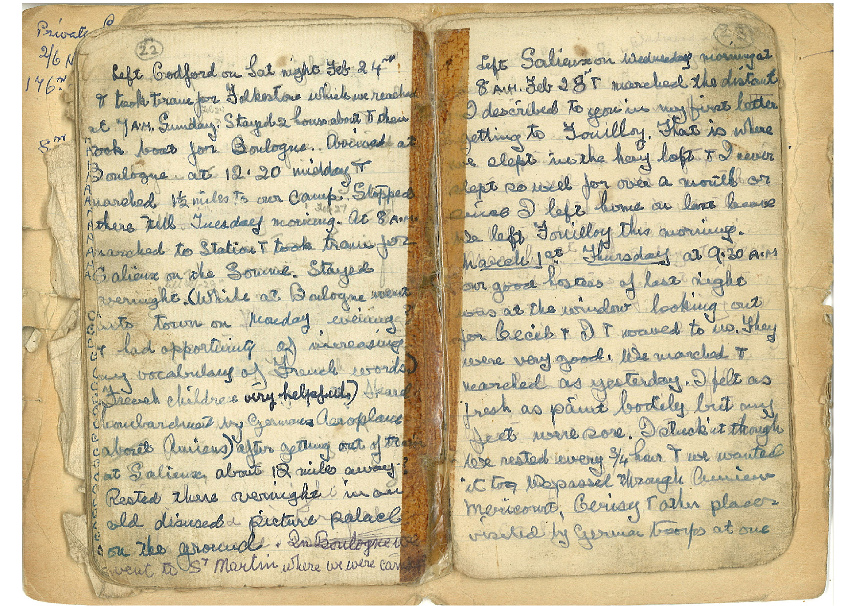 Private Louis Harris diary