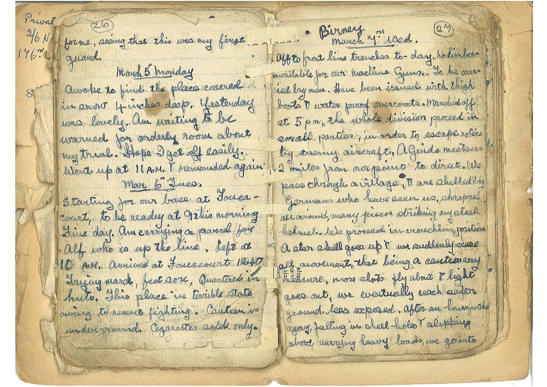 Private Louis Harris diary