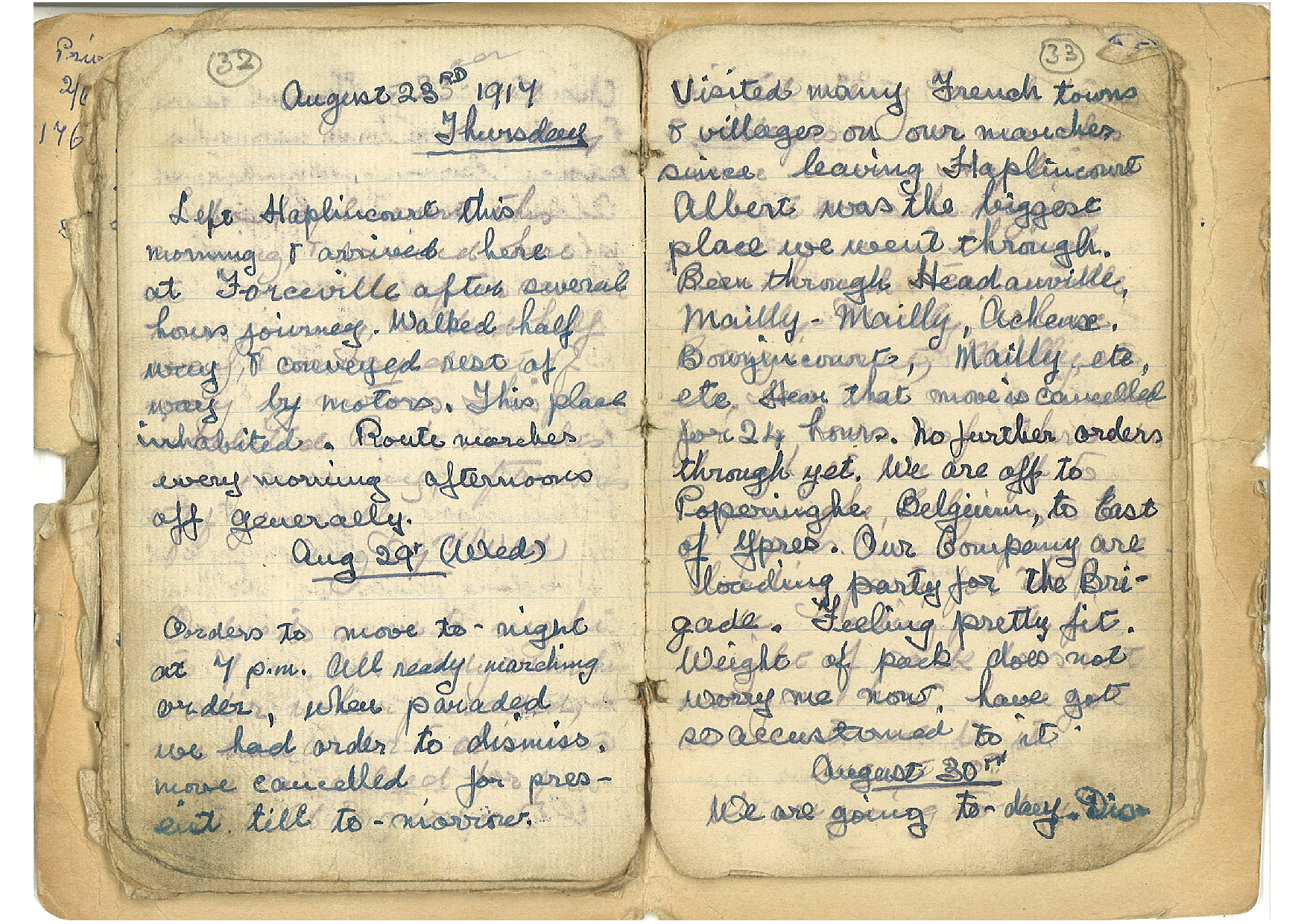 Private Louis Harris diary