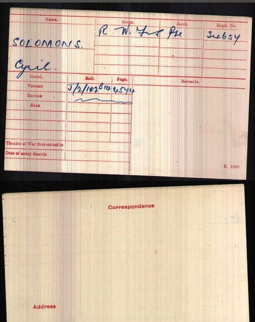 Medal card
