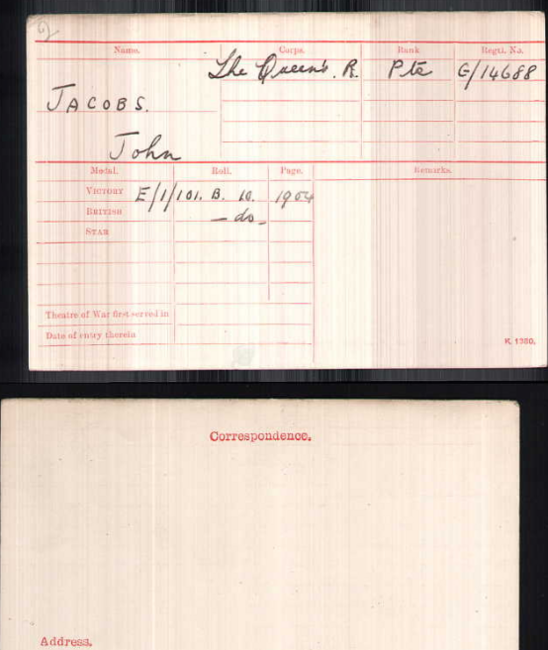 Medal card