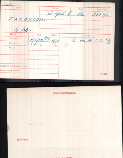 Medal card
