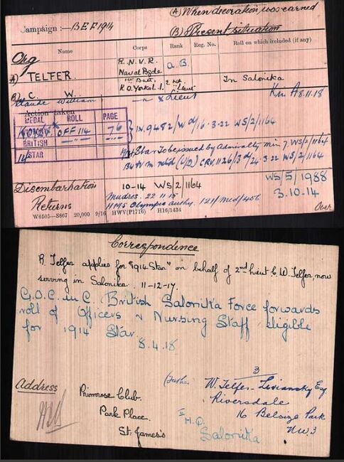 Medal card