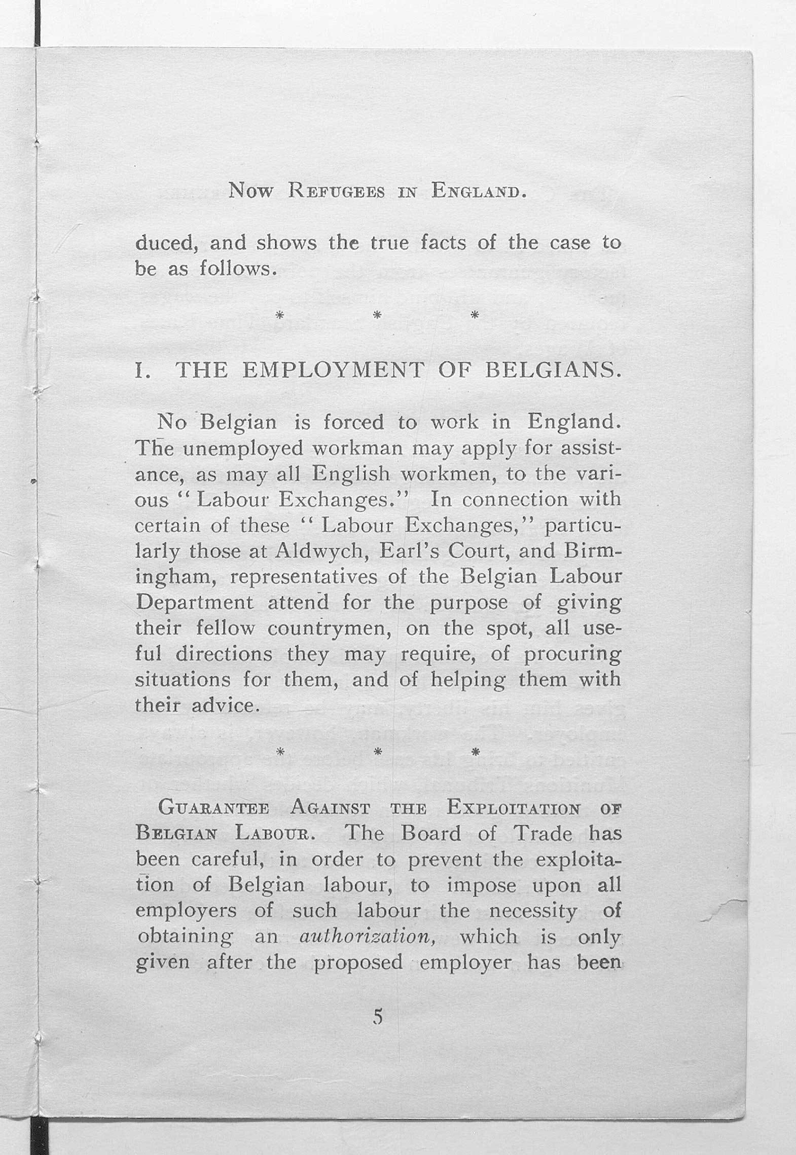 The conditions os Belgian workmen now refugees in England.1917. Courtesy of British Library.	