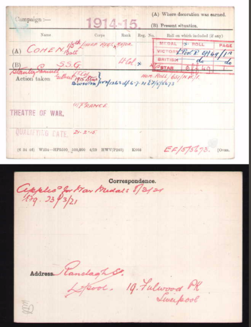 Medal card