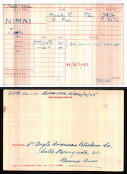Medal index card