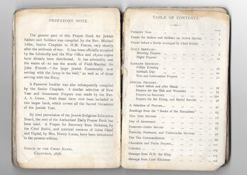 Prayer book for Jewish Soldiers