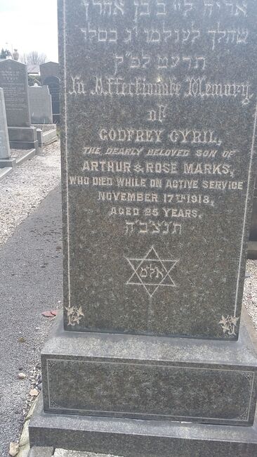 Godfrey's grave in Whitefield Cemetery 