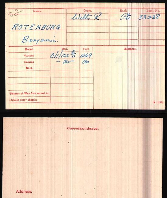 Medal card