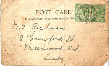 British Red Cross card 04-12-1918 Front 