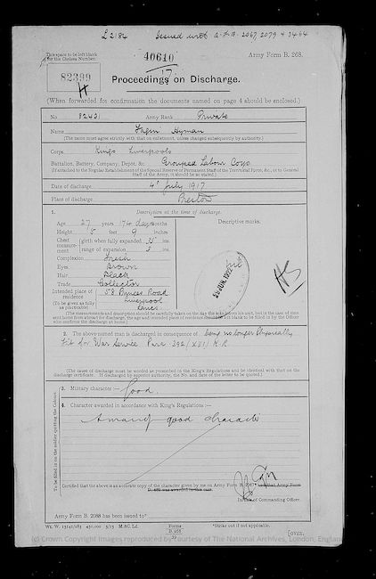 Discharge papers