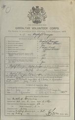 Gibraltar Volunteer Corps Registration Detaila
