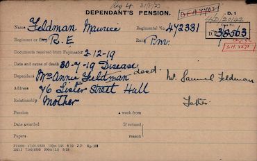 Dependant's Pension Card