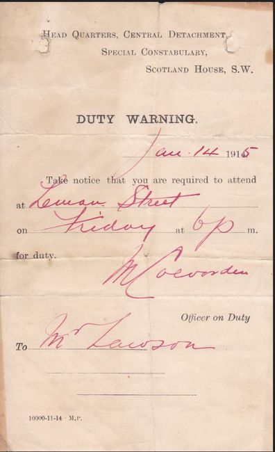 Duty Warning