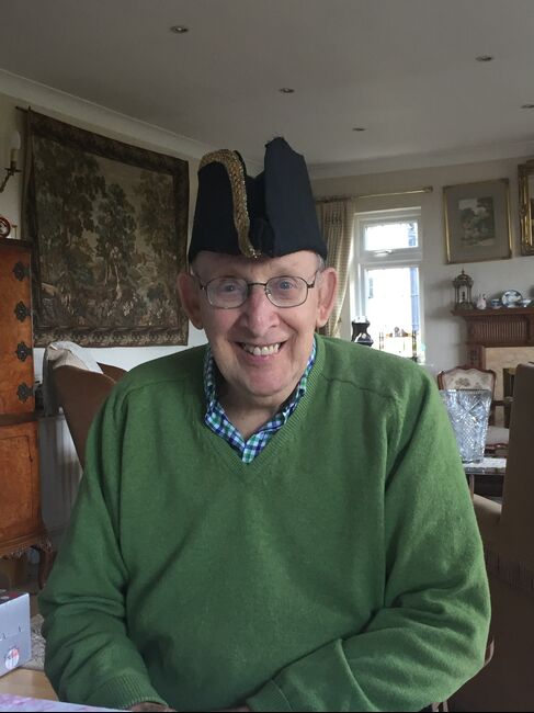 Grandson Maurice wearing his Alderman hat