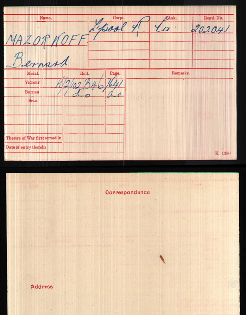 Medal card