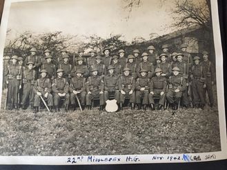 Middlesex Home Guard 1942 - Sitting far right