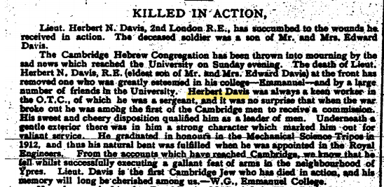 Obituary in JC