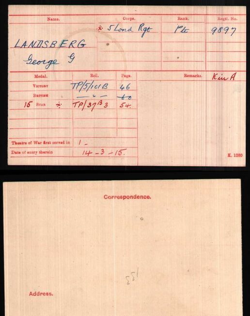 Medal card