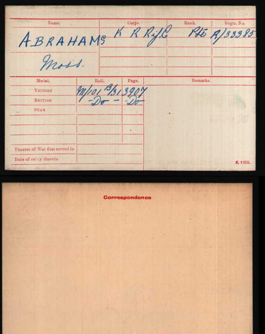 medal card