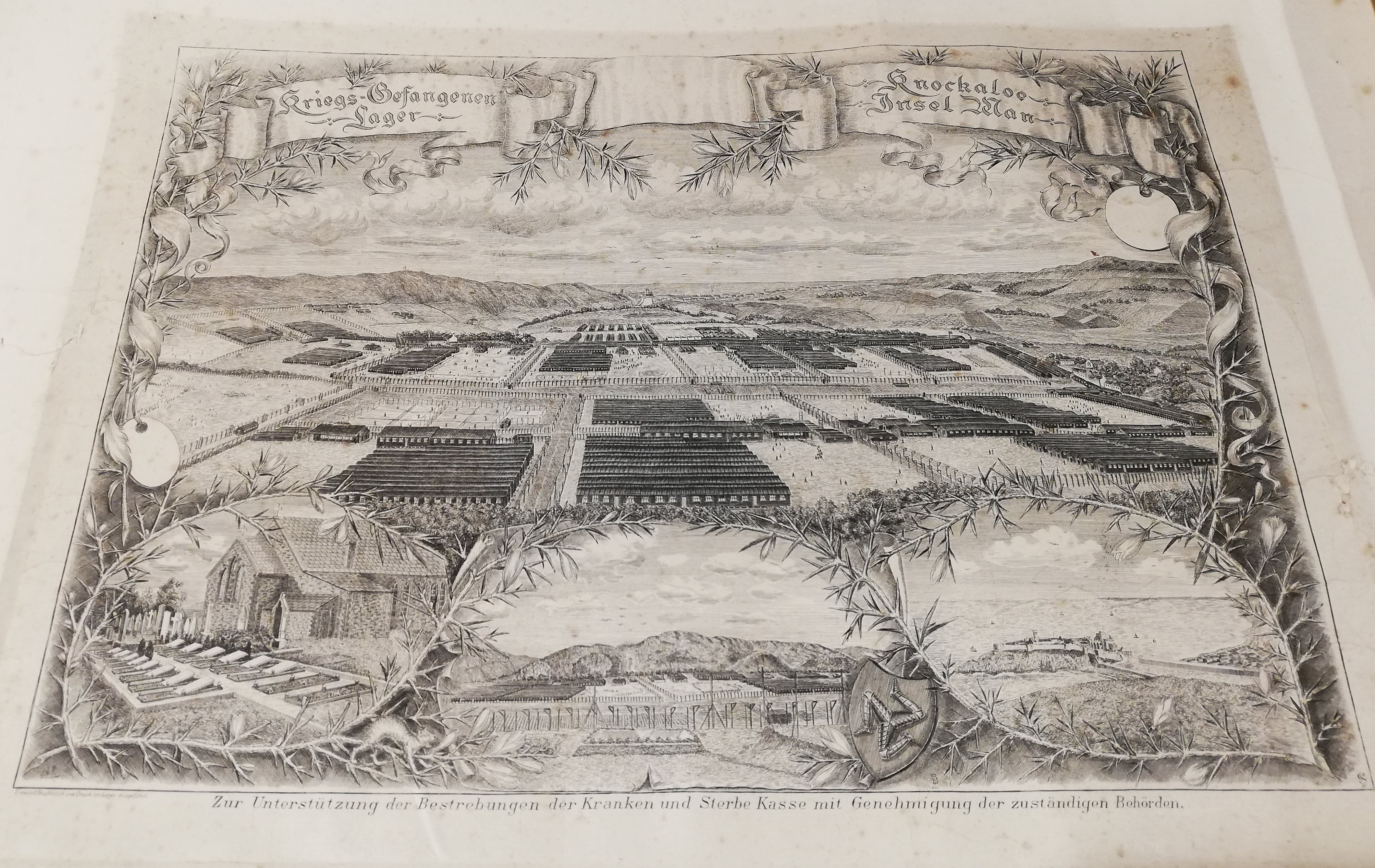 German site map of Knockaloe internment camp, Isle of Man (Manchester Jewish Museum)
