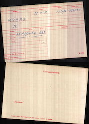 Medal index card