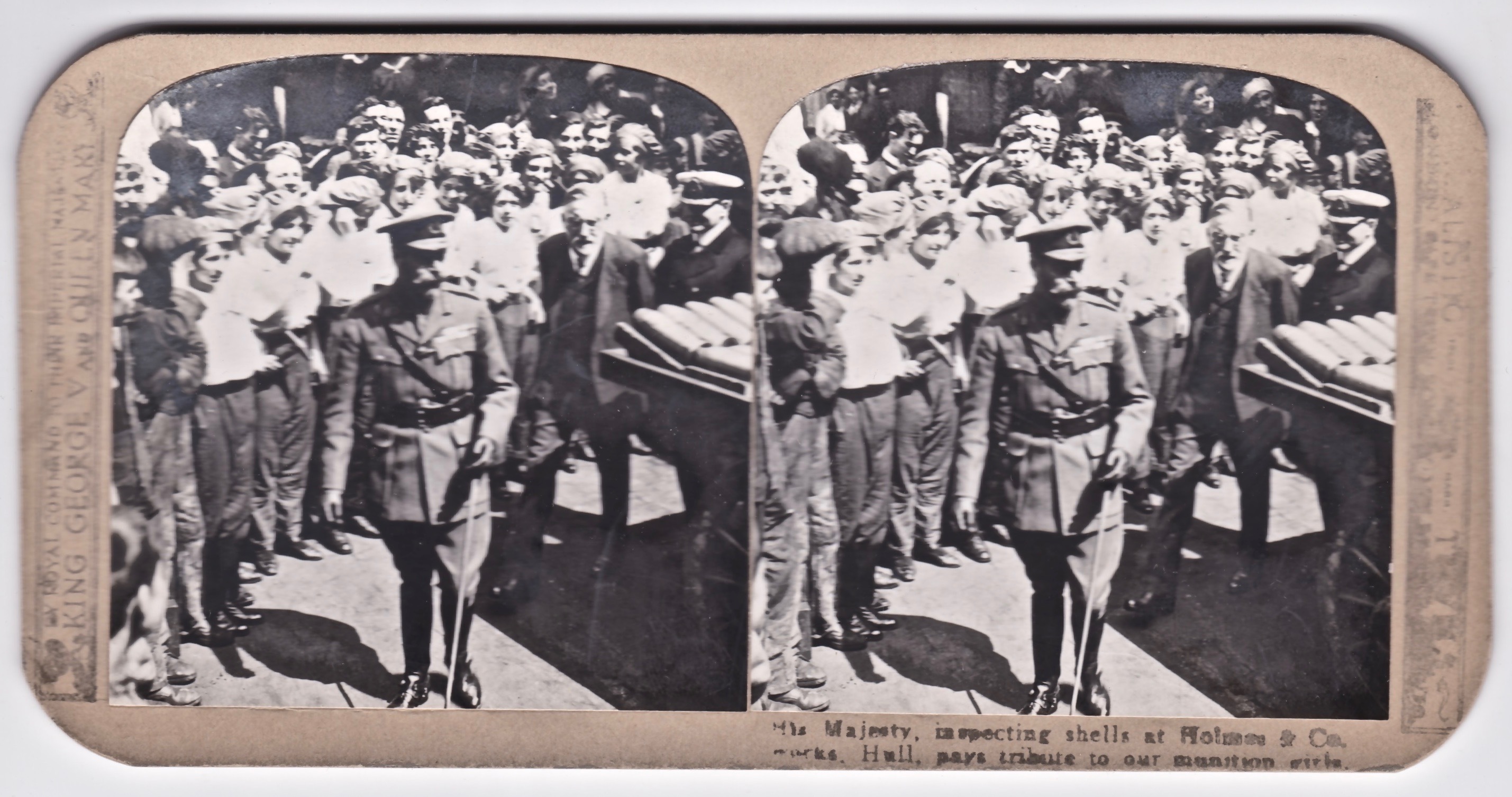 His Majesty Inspects Shells at Holmes & Co. Munitions Ltd, Hull