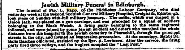 Jewish Military Funeral