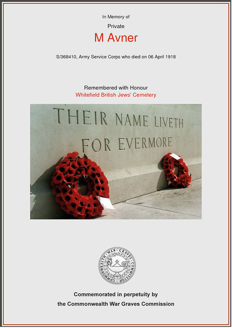 Commonwealth War Graves Commemorative Certificate 
