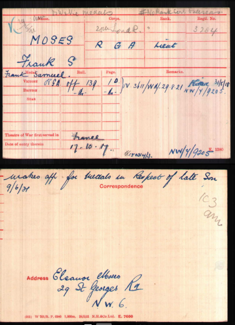 Medal card