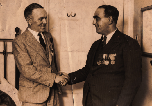 Jack meeting the Mayor of Manchester 1931