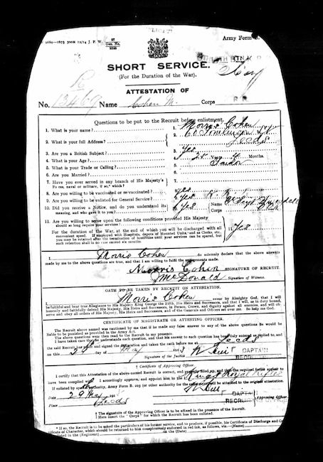 World War I Service Record
