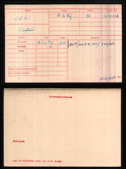 Medal index card
